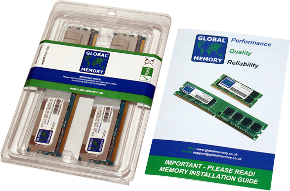 4GB (2 x 2GB) DDR2 800MHz PC2-6400 240-PIN ECC FULLY BUFFERED DIMM (FBDIMM) MEMORY RAM KIT FOR SERVERS/WORKSTATIONS/MOTHERBOARDS (4 RANK KIT NON-CHIPKILL)