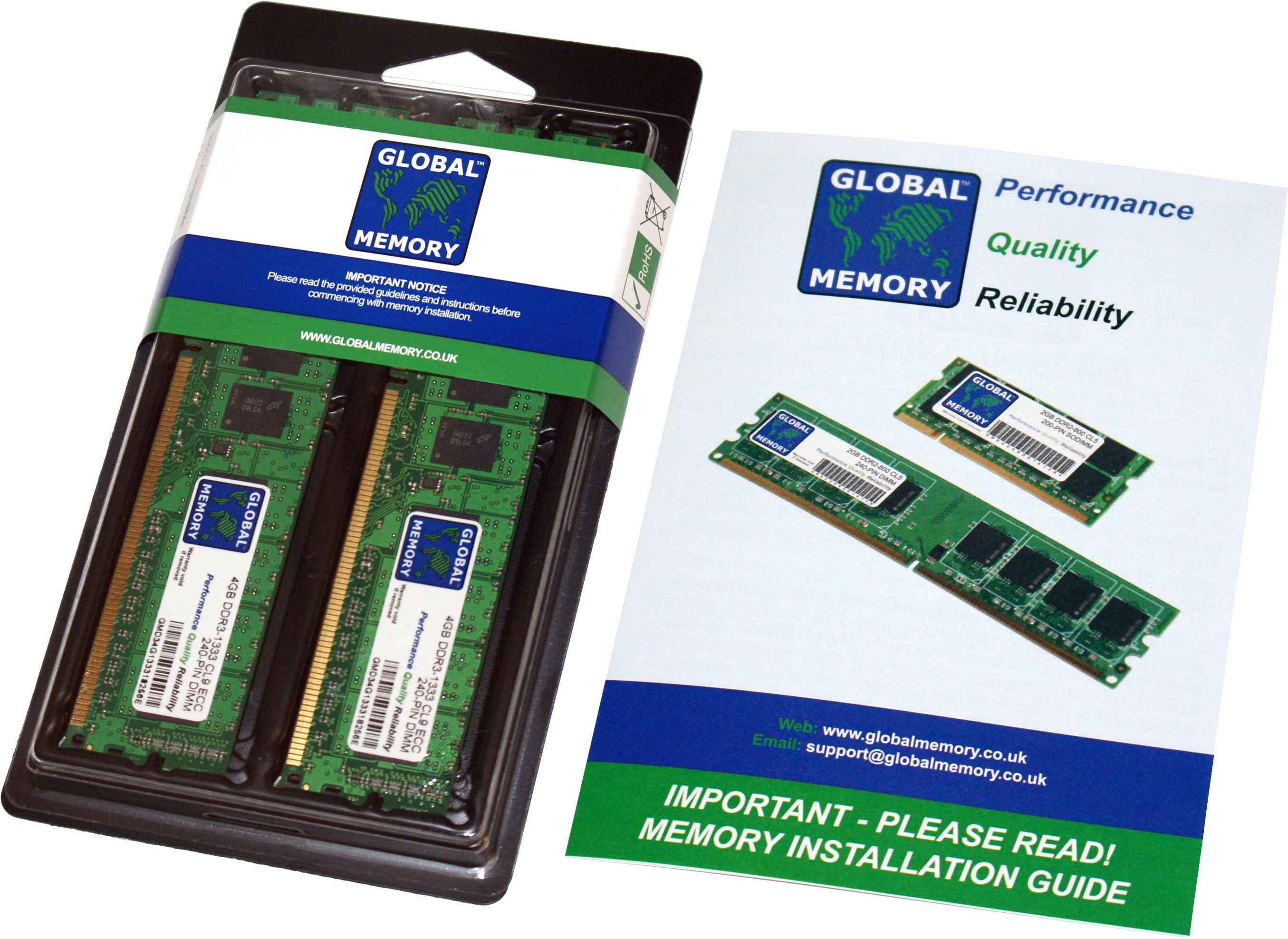 8GB (2 x 4GB) DDR3 1866MHz PC3-14900 240-PIN ECC DIMM (UDIMM) MEMORY RAM KIT FOR ACER SERVERS/WORKSTATIONS